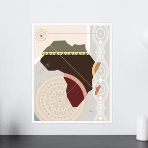 Afrikanische Karte Kunst Wandbehang Afrocentric Print Pro Schwarz Dekor Wand Poster Afrikanische Geschenk Malerei