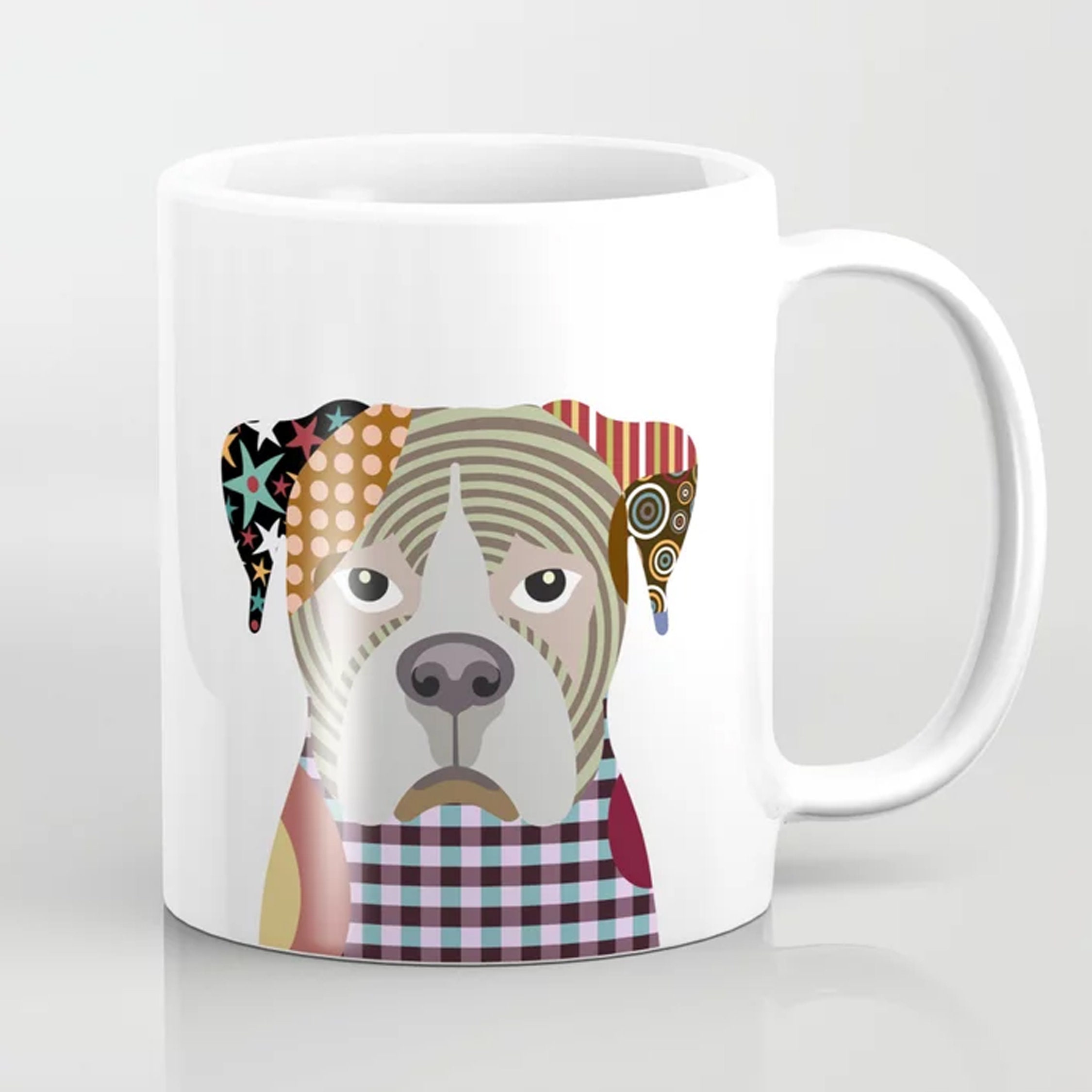 Boxer Mug, Dog Coffee Cup Doggy Gift Pet Portrait
