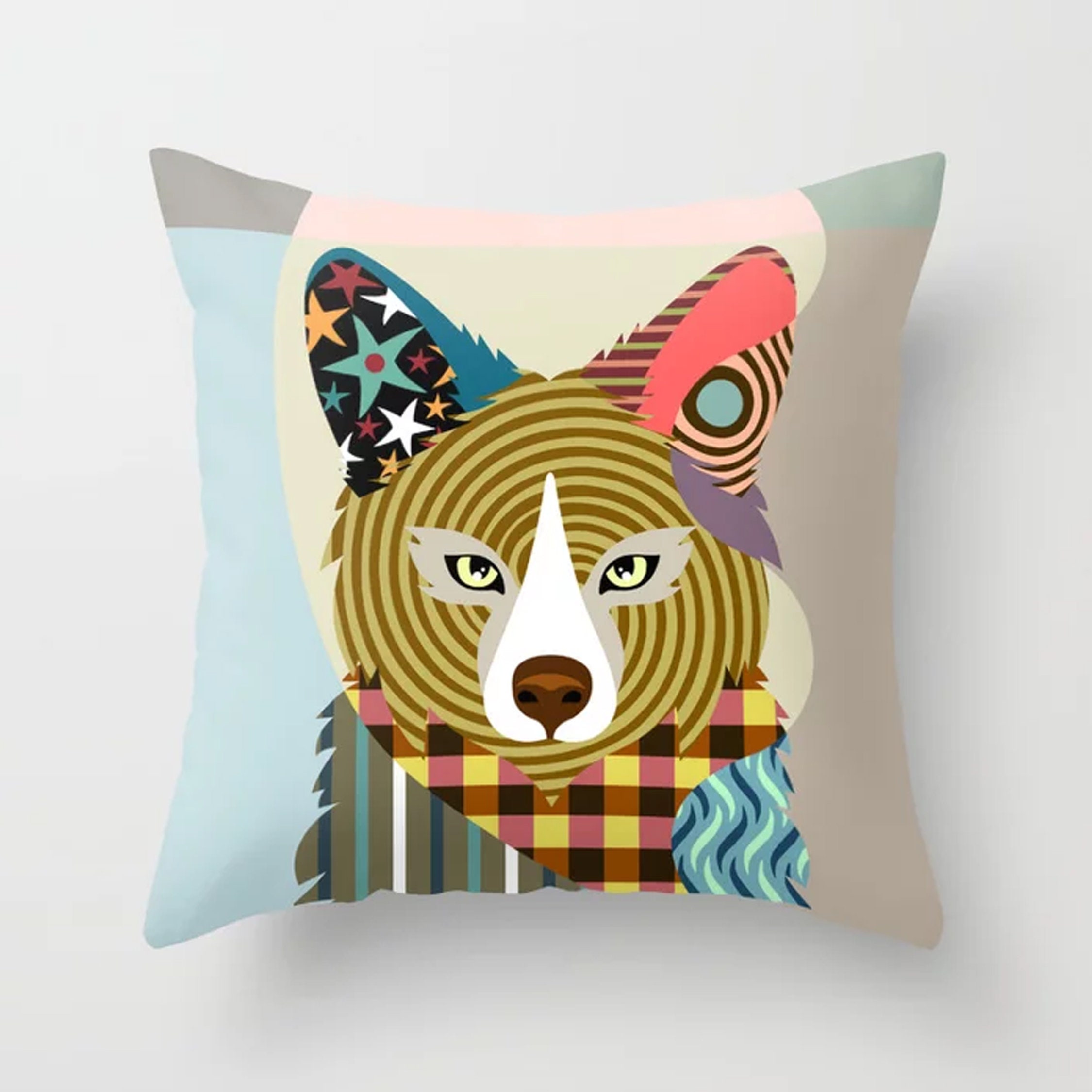 Fox Throw Pillow, Animal Cushion Farm House Décor