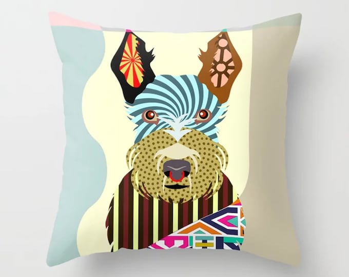 Scottish Terrier Pillow, Scottie Dog Cushion