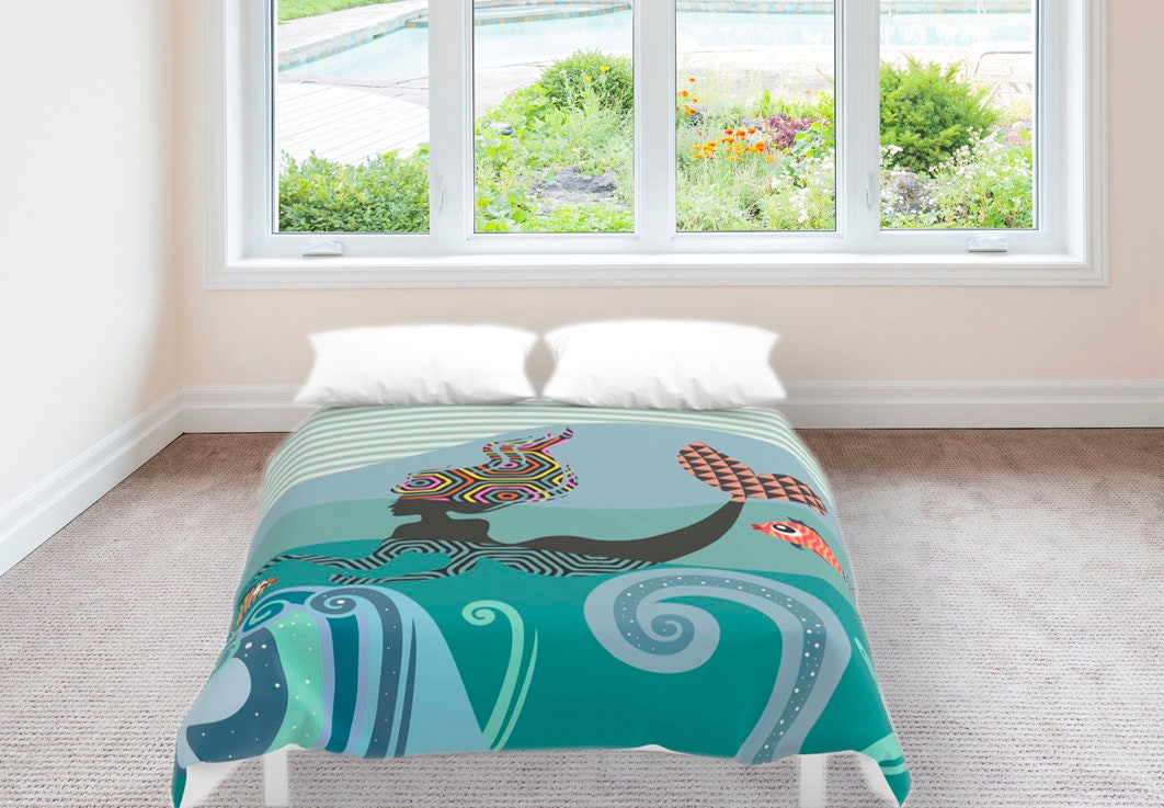 Mermaid Bedding Mermaid Bedroom Decor Duvet Cover Queen | Etsy