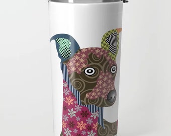 Greyhound Tumbler, Italian Dog Stainless Travel Cup