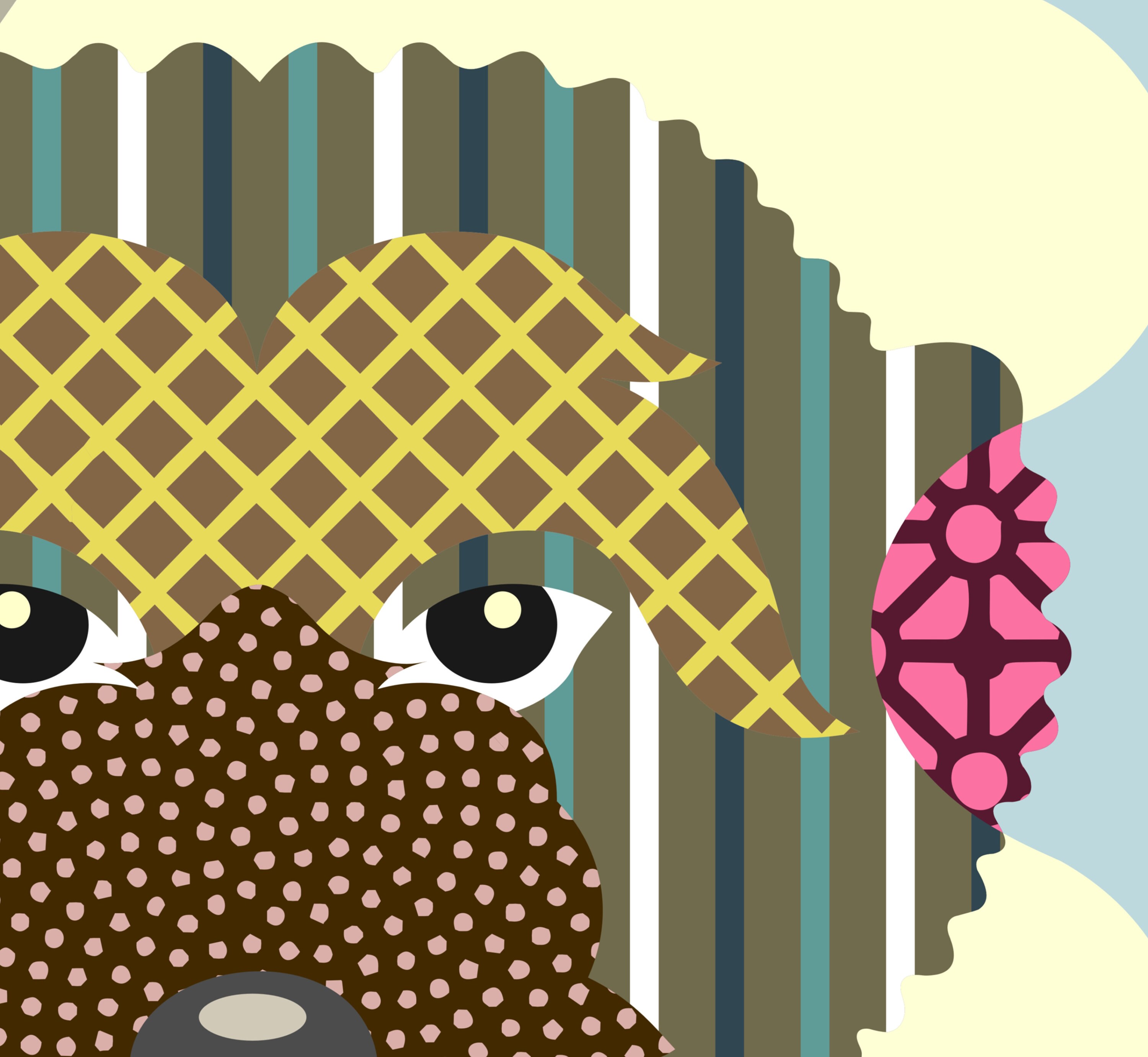 Golden Doodle Art Dog Print, Pet Portrait Animal Painting Puppy Decor