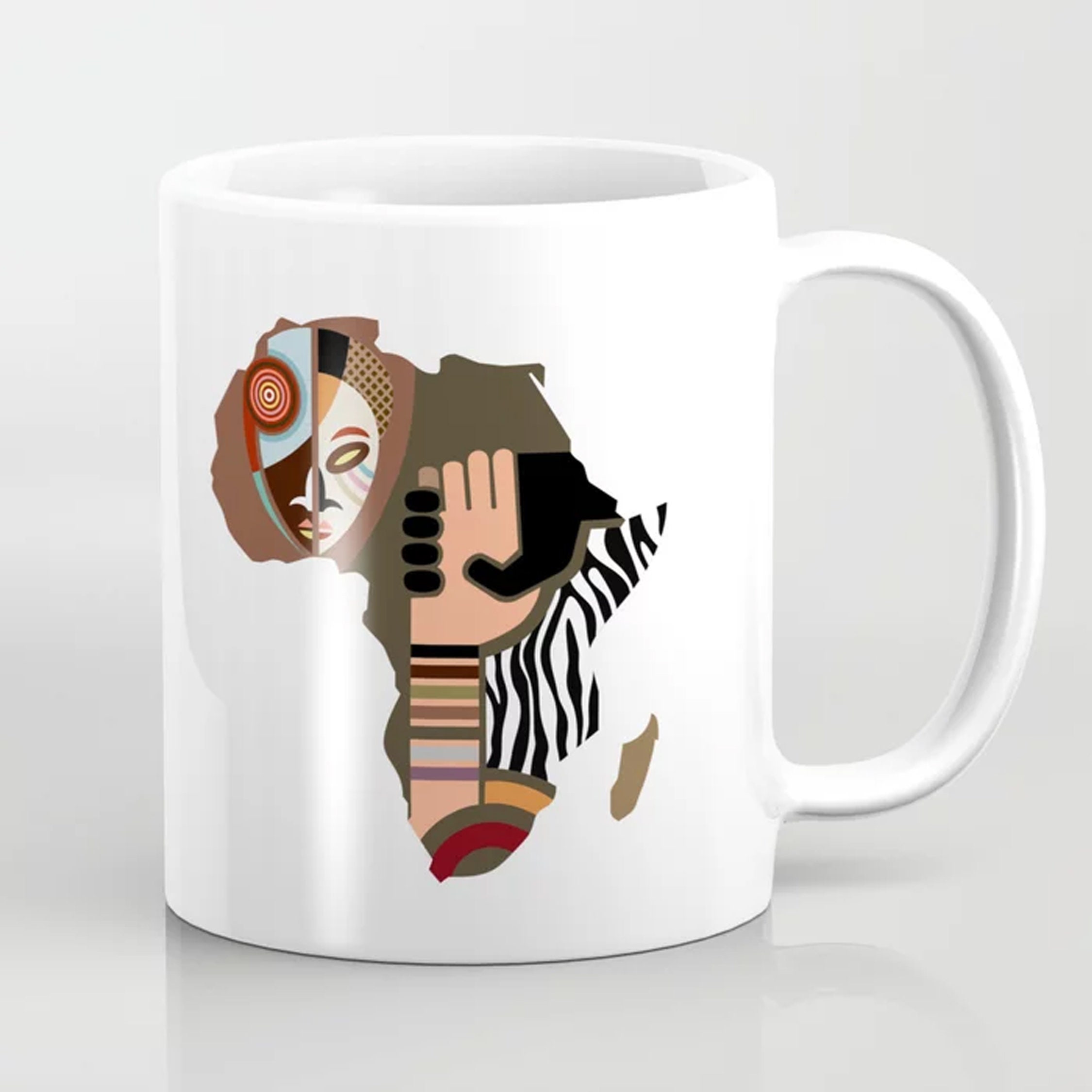 Afrocentric Mug, African Gift Pro Black Ceramic Cup