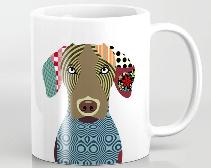 Vizsla Mug, Hungarian Dog Pet Portrait Gift Ceramic Cup