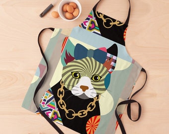 Cat Apron For Women, Best Kitty Gift Smock