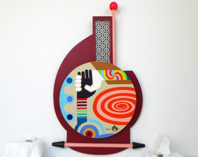 Interracial Art Anti Racism Painting United Nation World Unity Décor Abstract Wooden Sculpture