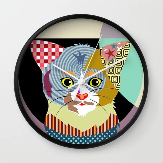 Orologio da parete gatto, gattino Art Home Decor regalo amante degli  animali domestici -  Italia