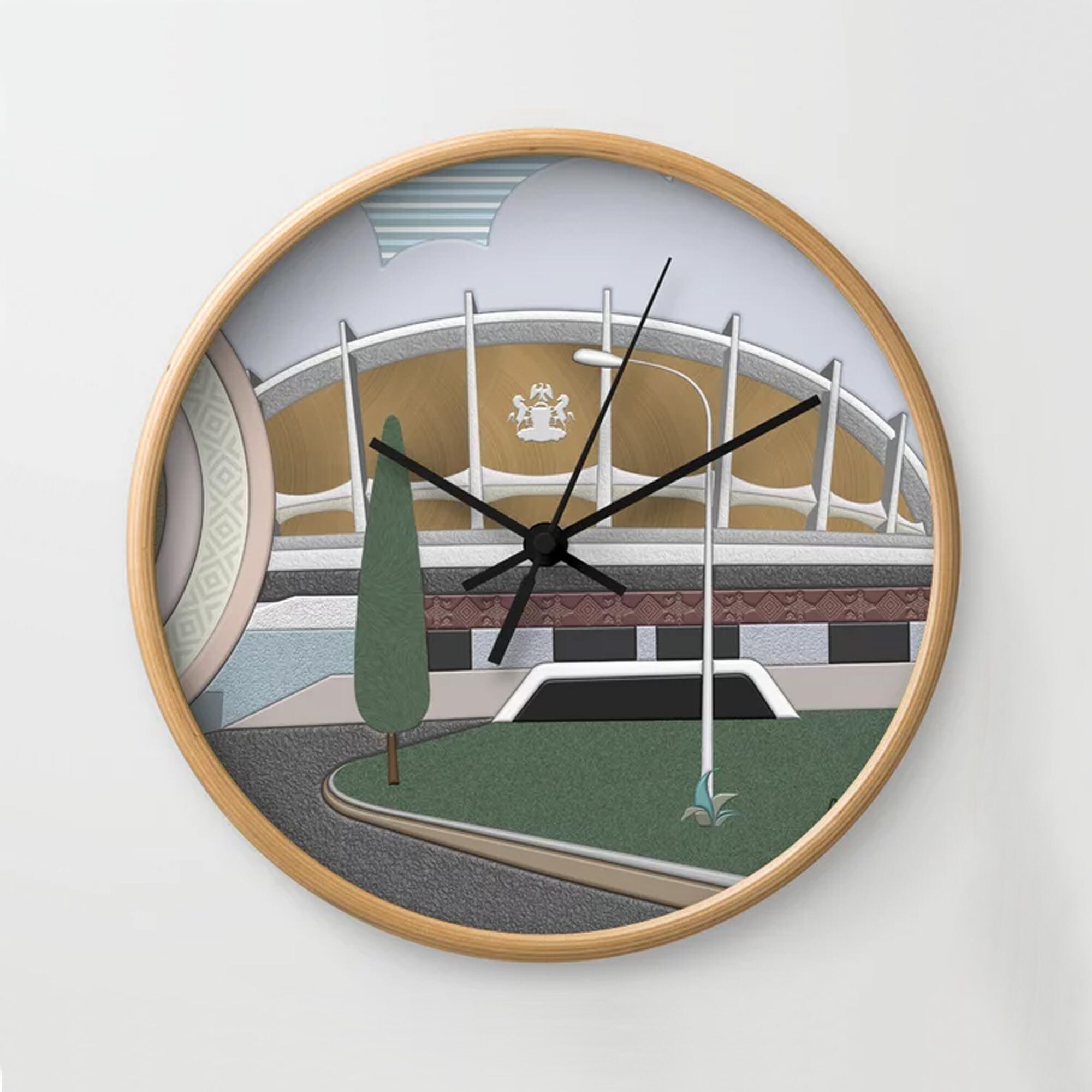 Lagos Landmarks Clock Nigerian Decor, African Art