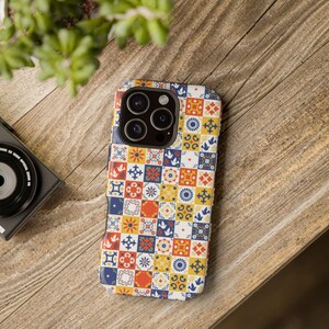 Colorful Mediterranean Tile Phone Case | Magnetic Impact-Resistant Case