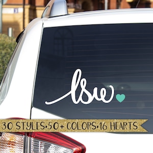 Monogram Car Decal, Lowercase, Vinyl Monogram, Car Monogram, Laptop Monogram, Yeti Decal, Vinyl Decal, Personalized Car Decal, Sticker