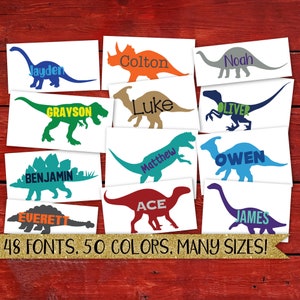 Dinosaur Decal, Dinosaur Stickers, Dinosaur Labels, Name Decal, Water Bottle, Boy, Name Stickers, Dinosaur Vinyl Decal, Dino, Tumbler, T Rex