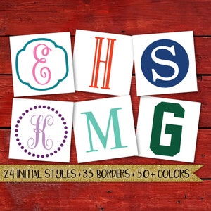 Custom Vinyl Monogram Decal