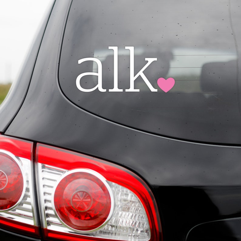 Monogram Car Decal Lowercase Vinyl Monogram Car Monogram Etsy