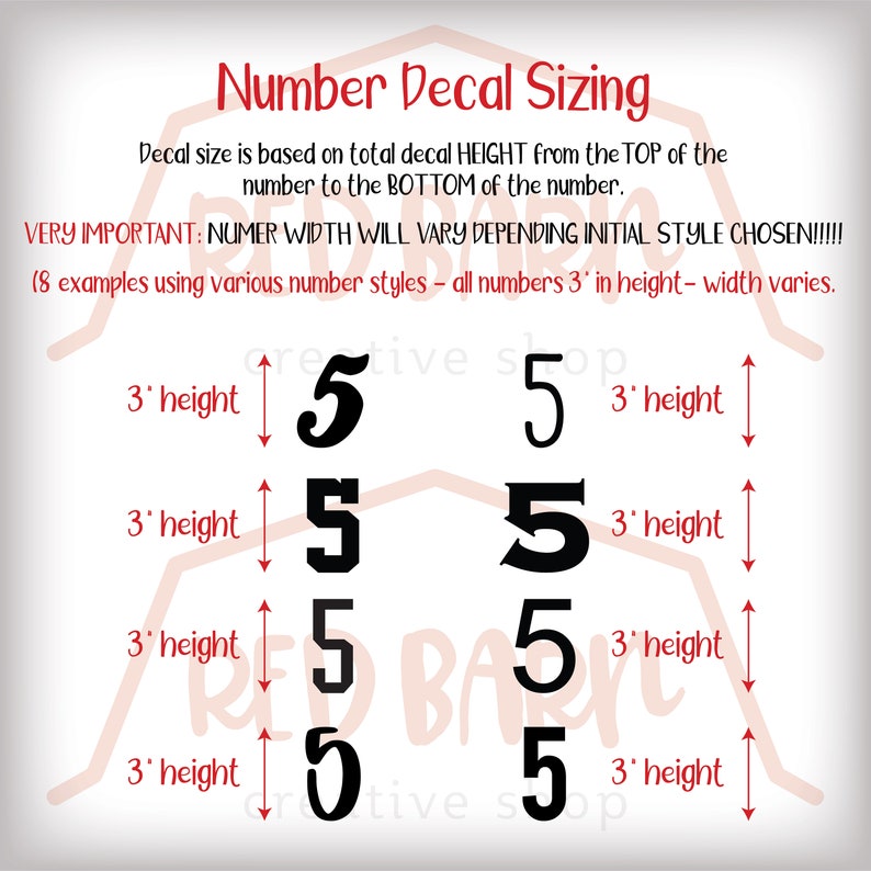 Number Decal, Number Stickers, Number Die Cut, Number Decal Sticker, Window Numbers, Mailbox Number Decals, Helmet Number, Vinyl Decal image 5
