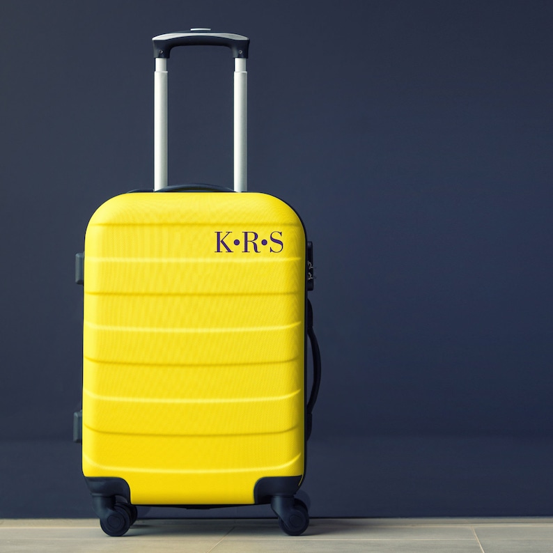 Luggage Decal Monogram Luggage Decal Suitcase Initials Etsy