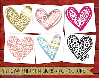 Calcomanía de guepardo, pegatina de corazón de guepardo, calcomanía de corazón de leopardo, corazón de guepardo negro, pegatinas de coche guepardo, calcomanía, corazón de guepardo, corazón de leopardo
