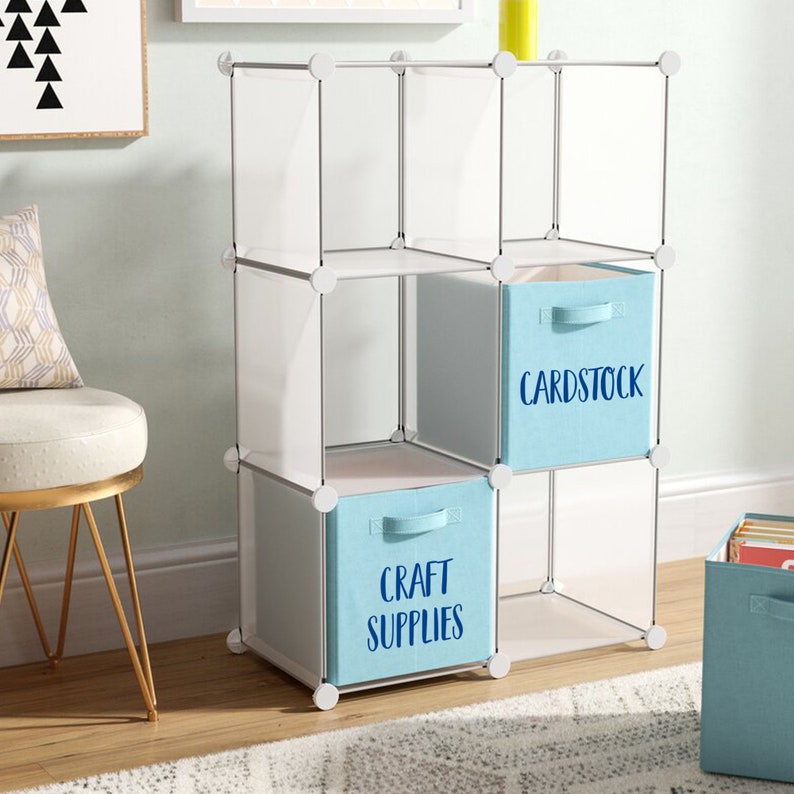 Cube Labels Storage Cube Label Custom Label Iron On Closet Etsy