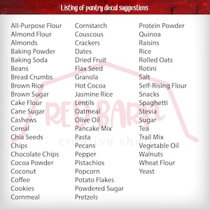 Pantry Labels, Canister Decals, Pantry Decals, Canister Labels, Pantry Stickers, Custom Labels, Jar, Kitchen Labels, Container, Vinyl Decal image 9
