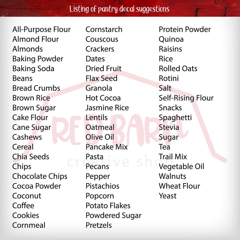 Pantry Labels, Canister Decals, Pantry Decals, Canister Labels, Pantry Stickers, Custom Labels, Jar, Kitchen Labels, Container, Vinyl Decal image 9