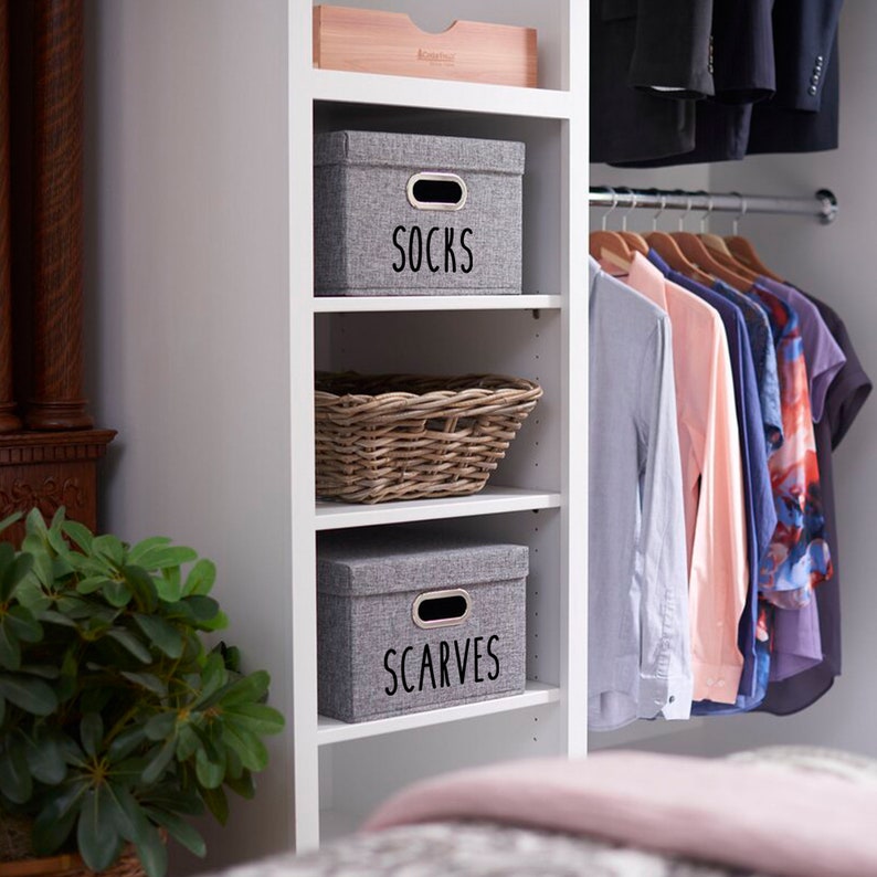 Cube Labels Storage Cube Label Custom Label Iron On Closet Etsy