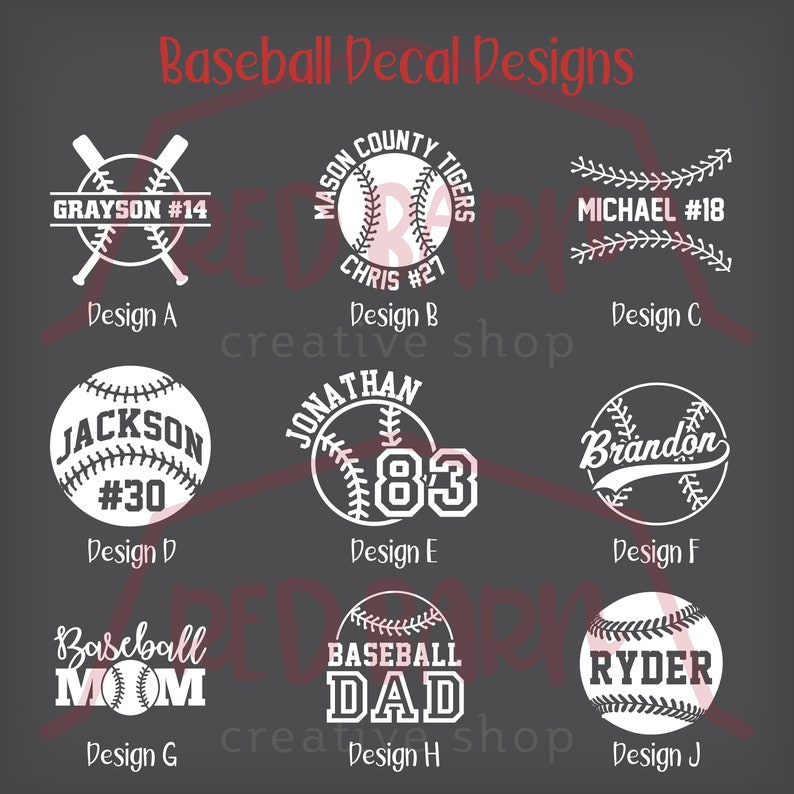 Baseball Decal, Baseball Sticker, Softball Decal, Baseball Name Decal, Personalized Baseball Decal, Sports Decal, Car Decal, Tumbler bild 2