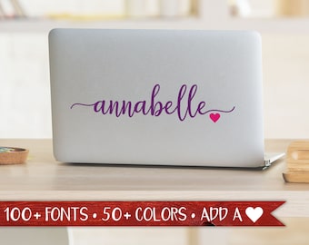 Laptop Name Decal, Name Decal for Computer, Name Stickers for Laptop, Laptop Decal, Computer Name Sticker, Tablet Decal, Laptop Decal Name