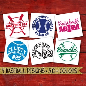 Baseball Decal, Baseball Sticker, Softball Decal, Baseball Name Decal, Personalized Baseball Decal, Sports Decal, Car Decal, Tumbler