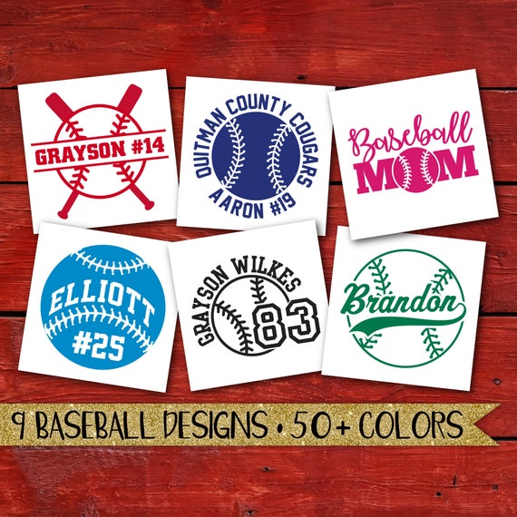 Baseball Decal, Baseball Sticker, Softball Decal, Baseball Name Decal, Personalized Baseball Decal, Sports Decal, Car Decal, Tumbler