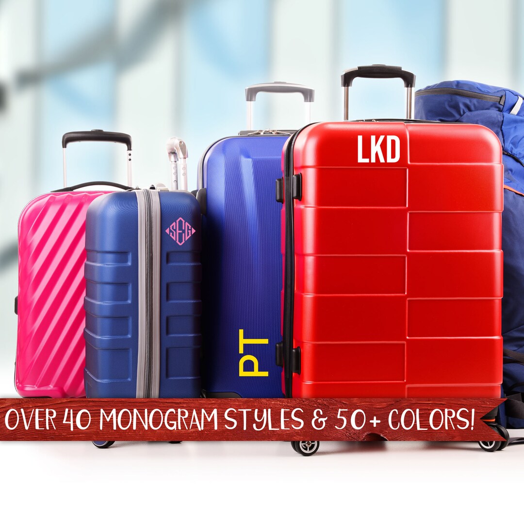 Luggage Decal, Monogram Luggage Decal, Suitcase Initials, Suitcase Name