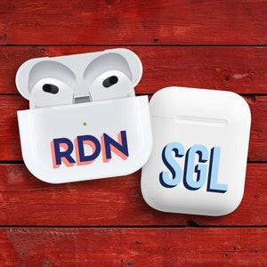 AirPods Pro-hoesje monogram AirPods Pro-sticker AirPods monogram dubbellaags monogram dubbellaags vinyl monogram sticker sticker schaduw monogram