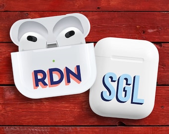 AirPods Pro Case Monogram AirPods Pro Decal AirPods Monogram Double Layer Monogram Double Layer Vinyl Monogram Decal Sticker Shadow Monogram