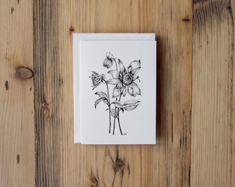 Blank Note Cards, Set of 10 Notecards, Note Cards Floral, Note Cards with Envelopes, Thank You Notes, Notecards with Flowers, Notecard