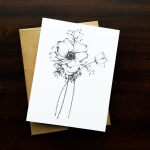 Blank Note Cards, Set of 10 Notecards, Note Cards Floral, Note Cards with Envelopes, Thank You Notes, Notecards with Flowers, Notecard image 4