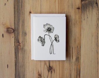 Blank Note Cards, Set of 10 Notecards, Note Cards Floral, Note Cards with Envelopes, Thank You Notes, Notecards with Flowers, Notecard