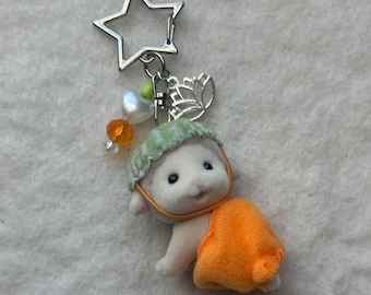 Calico Critter Keychain | Fruit Series Beaded Charm