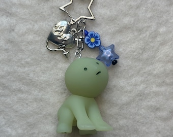 Authentic Smiski Keychain | Living Series Lifting Figure, Beaded Bag Charm