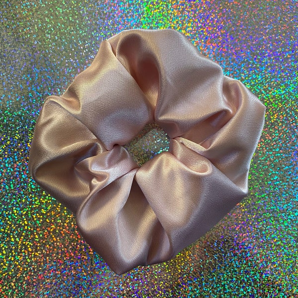 COTTAGECORE Collection- Rosey Pink Satin XXL Hair Scrunchie