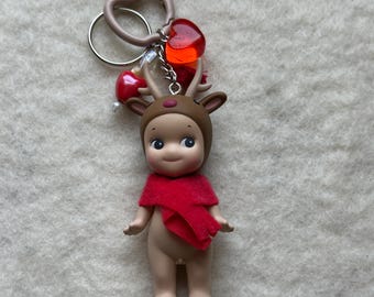 Authentic Sonny Angel Reindeer Keychain | Beaded Animal Series Charm