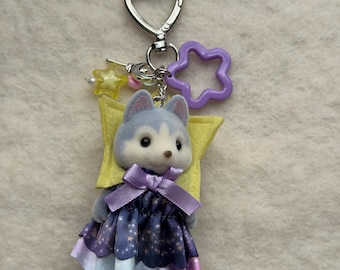 Calico Critter Keychain | Cutie Collectibles Milky Way Friends Beaded Charm