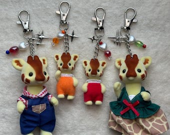 Calico Critters Giraffe Baby Keychain | Kawaii Phone Charm