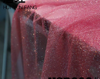 wine red extra dense glittering tulle fabric for bridal dress, veil, costume, dress, party dress, party decors, prop