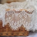 off white Lace Fabric with eyelash scalloped edge