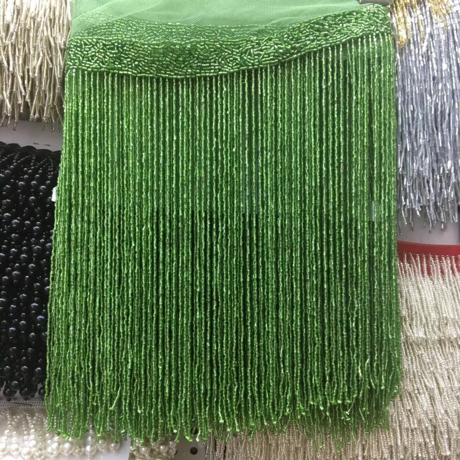 2 Yards Gold Heavy Bead Fringe Trim for Haute Couture Seed Etsy