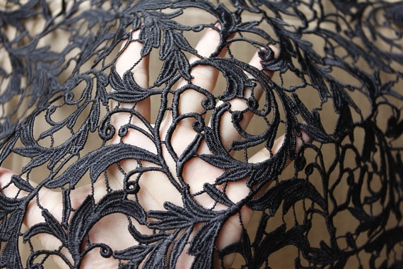 Black lace by the yard discount