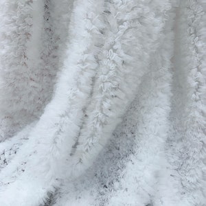 Soft puffy fabric with ruffles, ruffled fabric for bridal dress, photography prop, backdrop