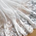 off white lace trim , antique style lace trim , cotton embroidered gauze mesh lace with scalloped edge