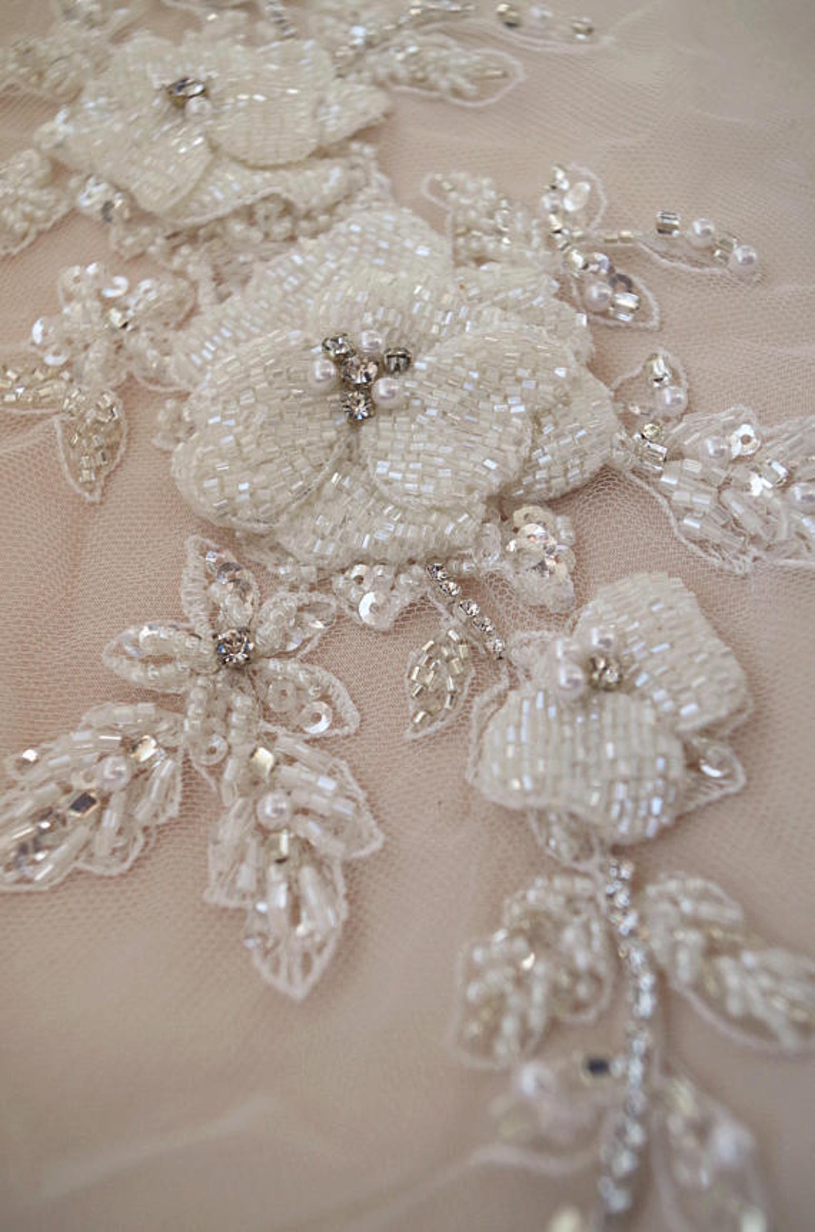 Deluxe bead applique heavy bead handmade applique with Etsy