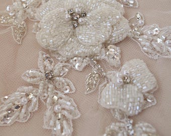 deluxe 3d camellia applique for haute couture