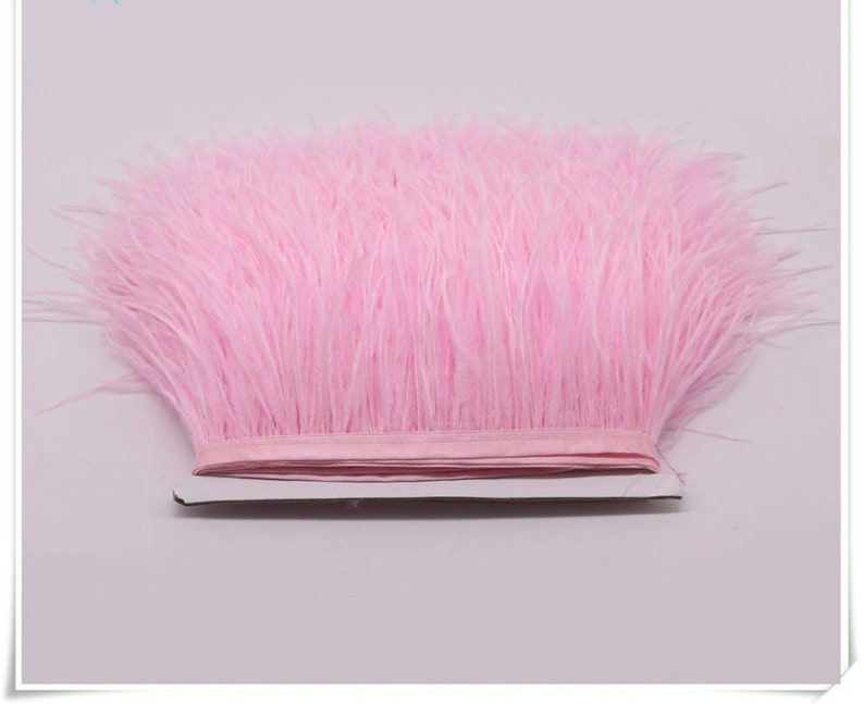 May include: Pink feather trim, a soft and fluffy trim for crafts and embellishments.
